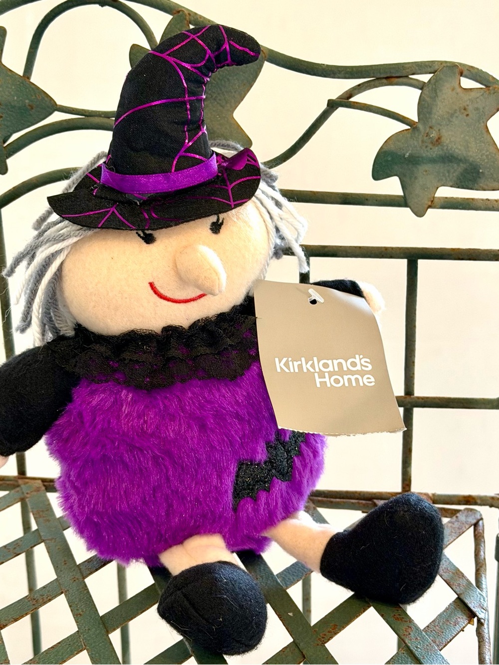 Kirkland’s Home Purple & Black Witch Plush Doll